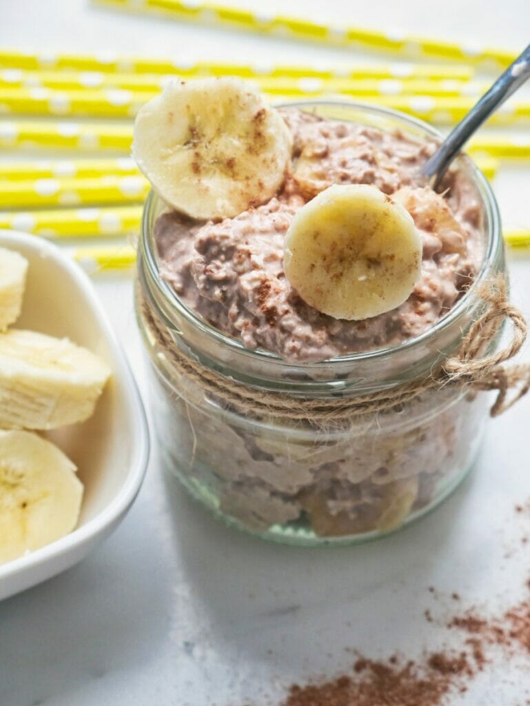 Best Ever Cocoa & Banana Overnight Oats - No Fuss Kitchen