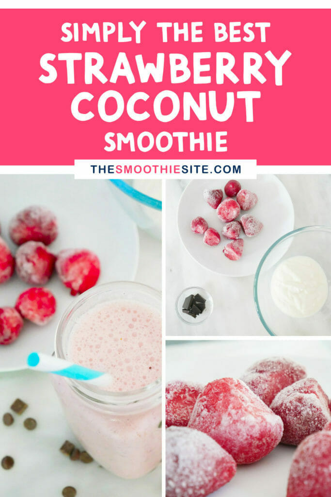 Strawberry Coconut Smoothie With Chocolate Keto Friendly No Fuss